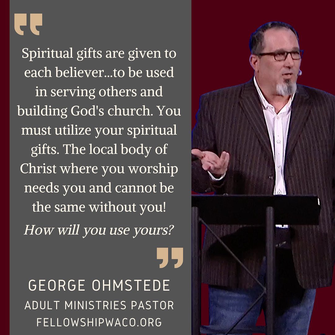 What a great sermon yesterday from Pastor George about Spiritual Gifts! Do you know what your spiritual gifts are? If you’re not sure or want to discover yours, visit https://gifts.churchgrowth.org/.