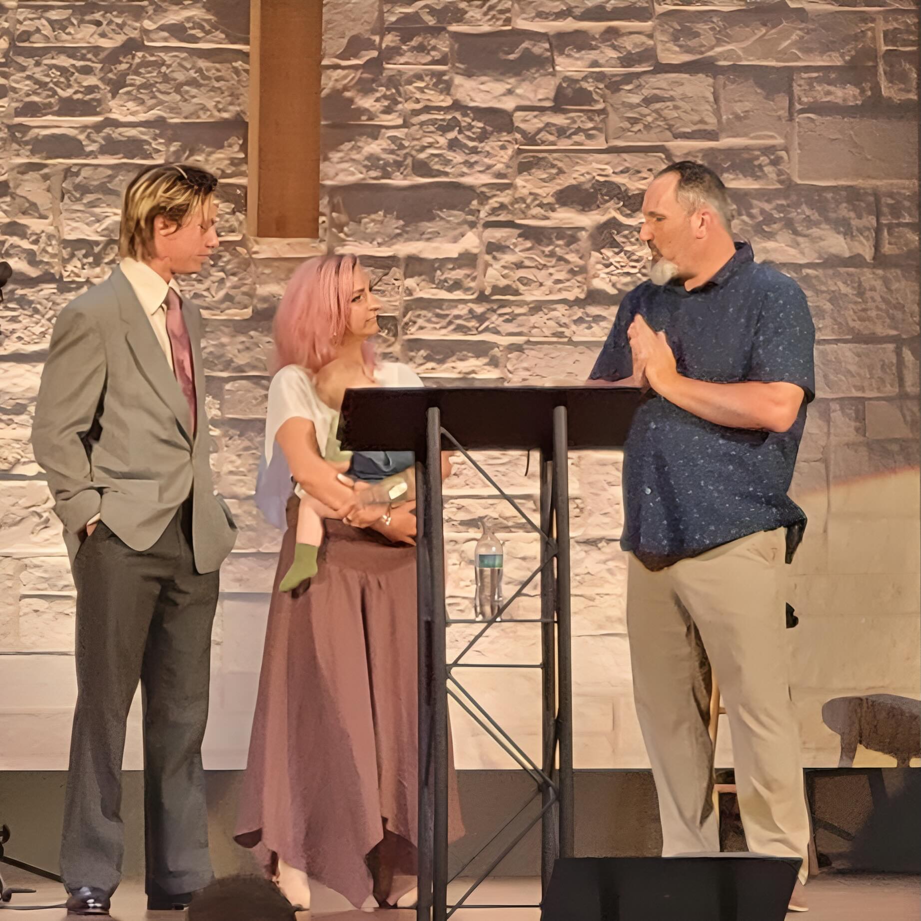 We’re celebrating with Caleb and Kirwin, as they dedicated their son in Child Dedication services on Sunday! Please continue to pray for and encourage them as they seek to teach him about Christ by instruction and example.