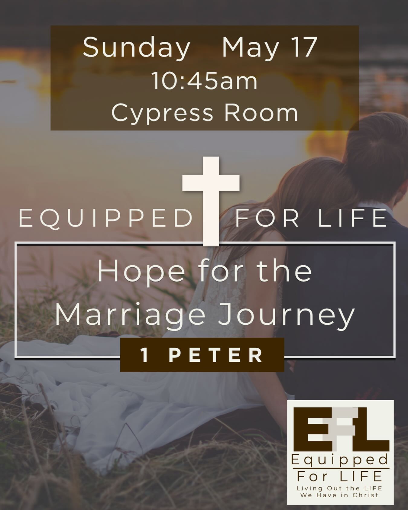 Hope for the Marriage Journey
Every marriage faces seasons of joy and challenge—but there is always hope when Christ is at the center. Join us this Sunday, May 17 at 10:45am in the Cypress Room for a meaningful time of testimony, encouragement, and prayer as we seek God’s renewing grace in our marriages. There is no registration required. We’d love for you to join us!