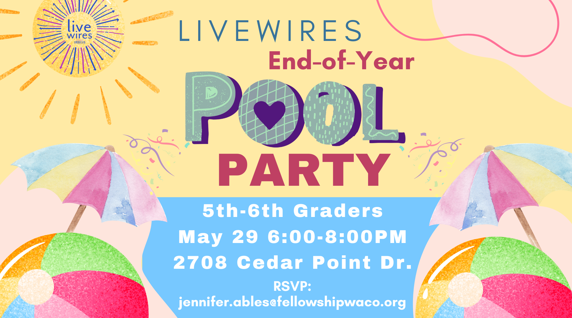 LiveWires Pool Parties Summer 2024 (9 × 5 in)